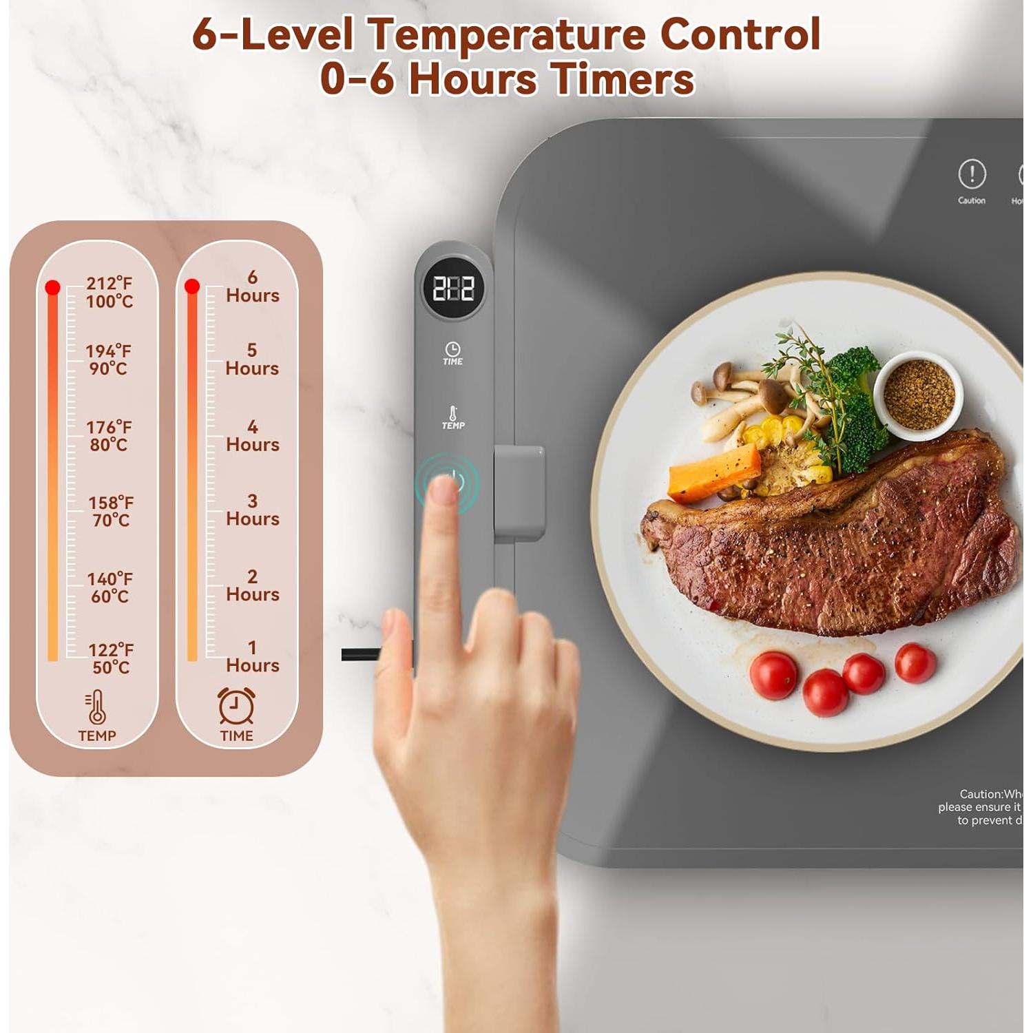 Alfombrilla Térmica Newise RFW003 60x37cm 6 Temperaturas Gris