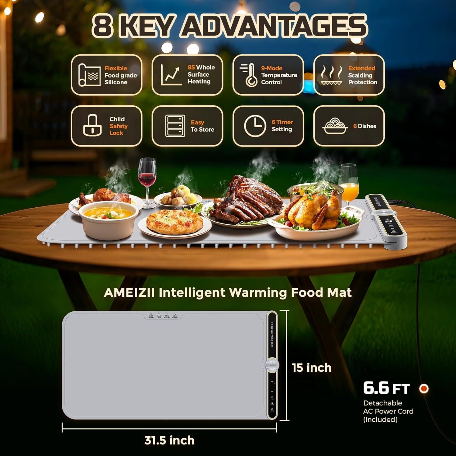 Alfombrilla Calentadora Eléctrica XXL 32x15 cm - 9 Temperaturas