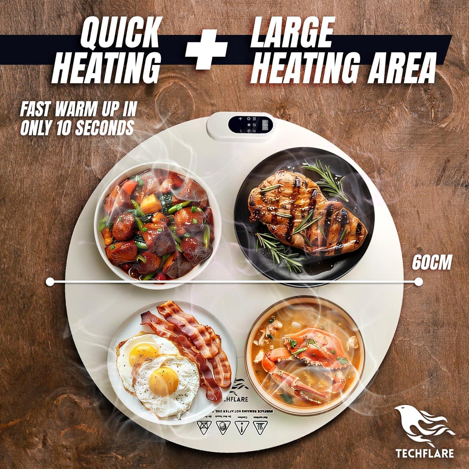 Alfombrilla Calentadora Eléctrica Techflare 200W 4 Niveles 10H