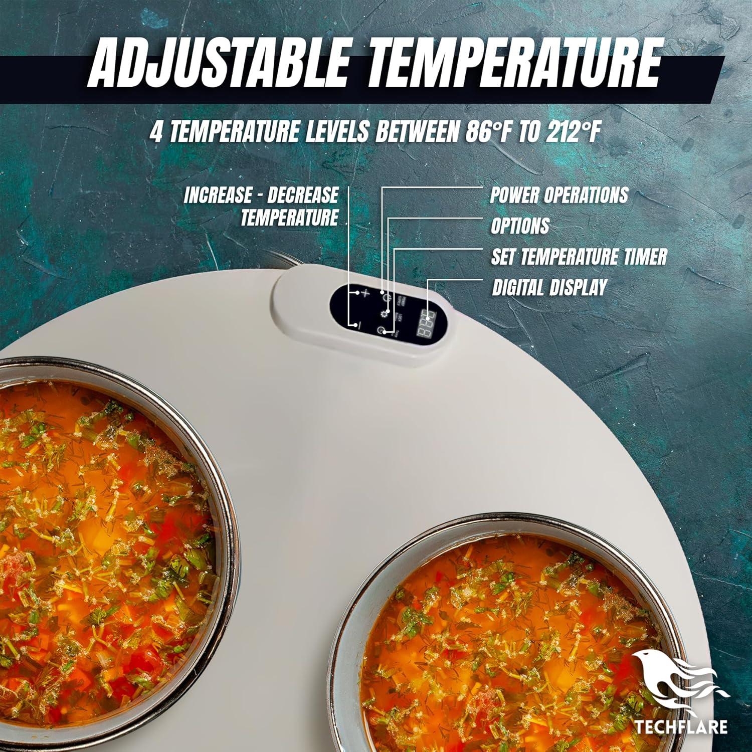 Alfombrilla Calentadora Eléctrica Techflare 200W 4 Niveles 10H