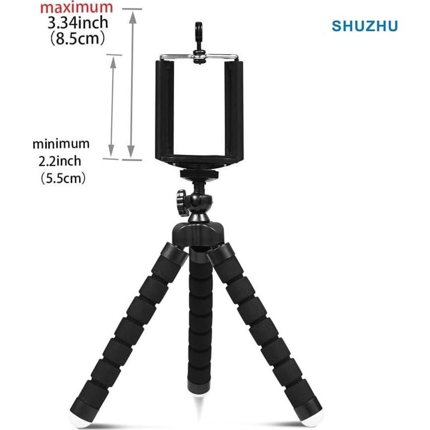Trípode flexible ajustable Shuzhu rojo para celular y cámara