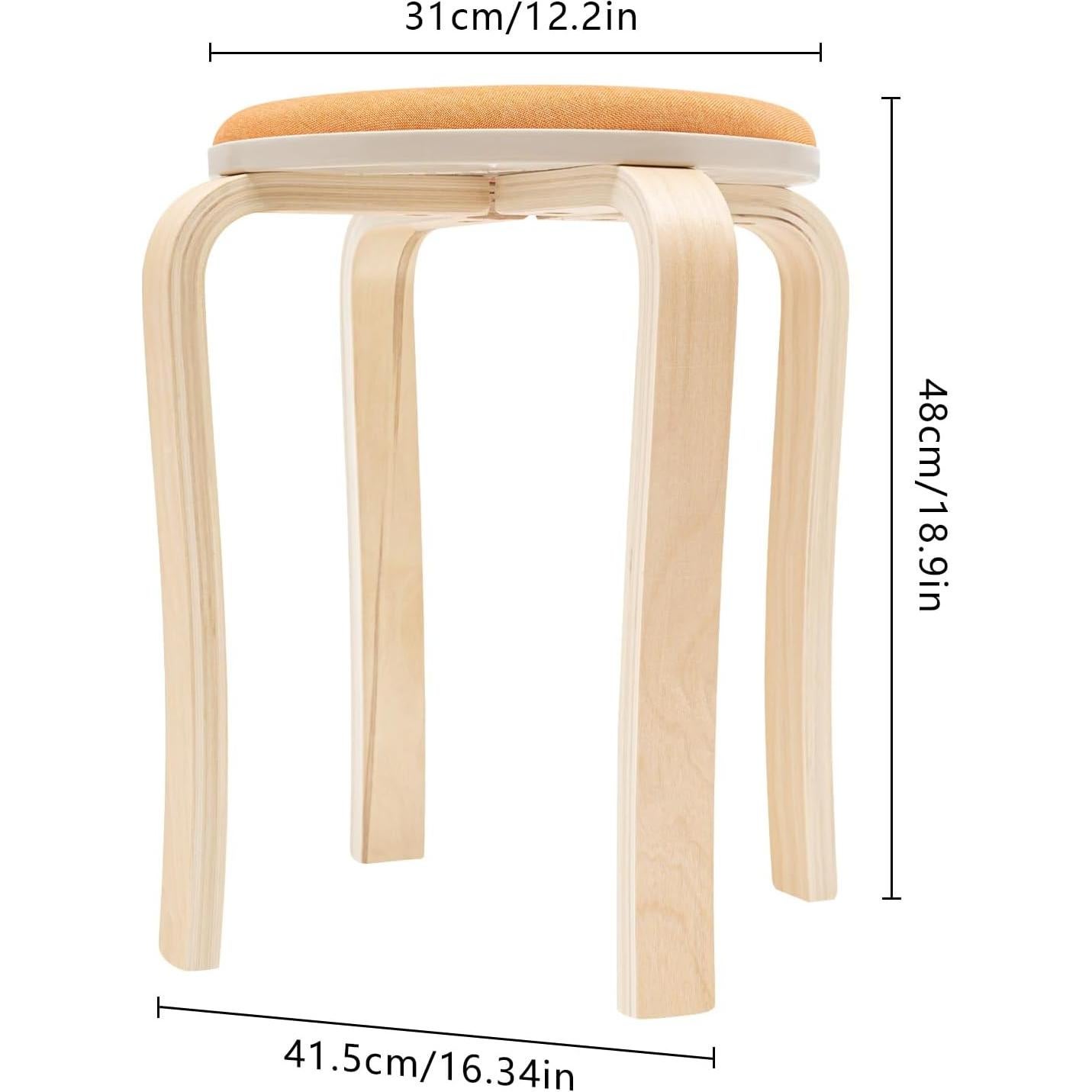 Juego de 8 Taburetes Redondos Apilables ZXTINGSHOP 41.5cm