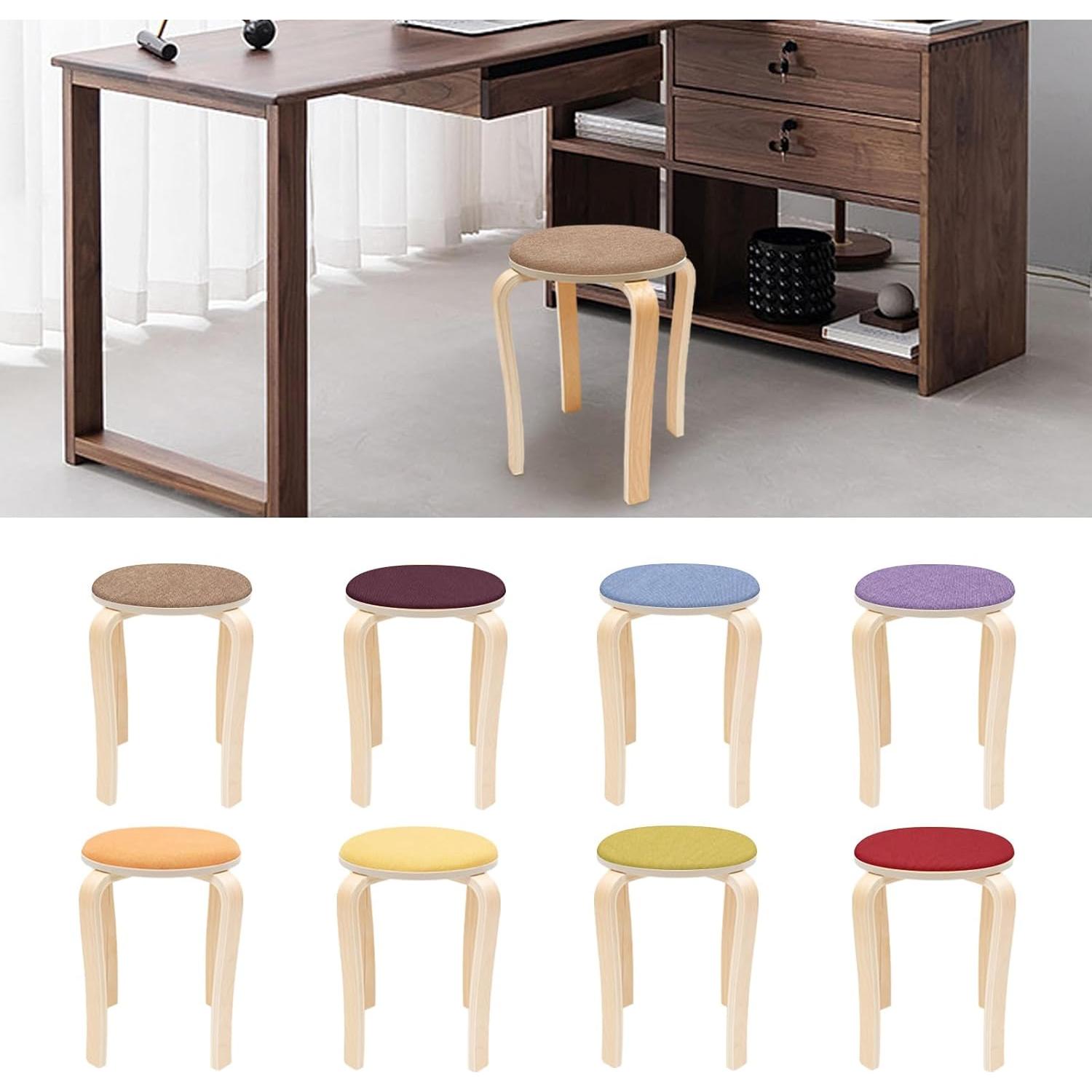 Juego de 8 Taburetes Redondos Apilables ZXTINGSHOP 41.5cm