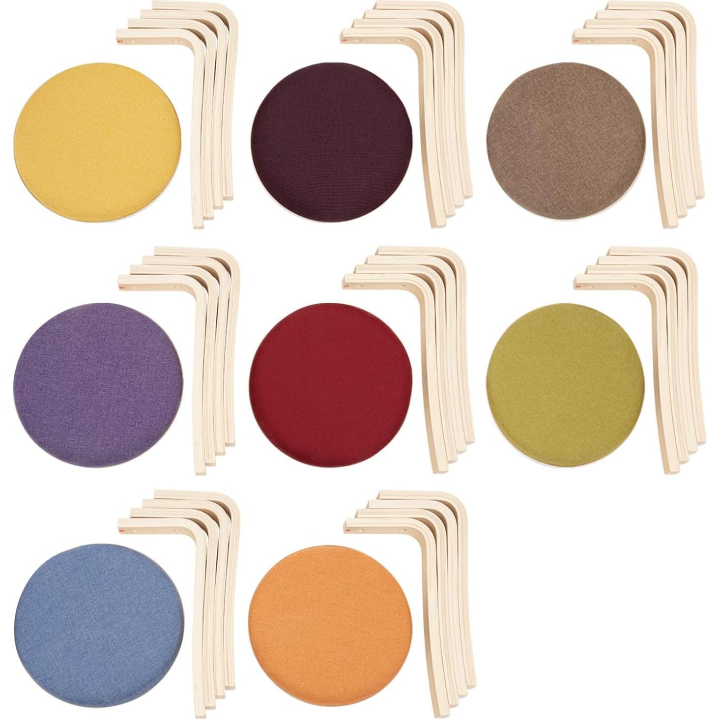 Juego de 8 Taburetes Redondos Apilables ZXTINGSHOP 41.5cm