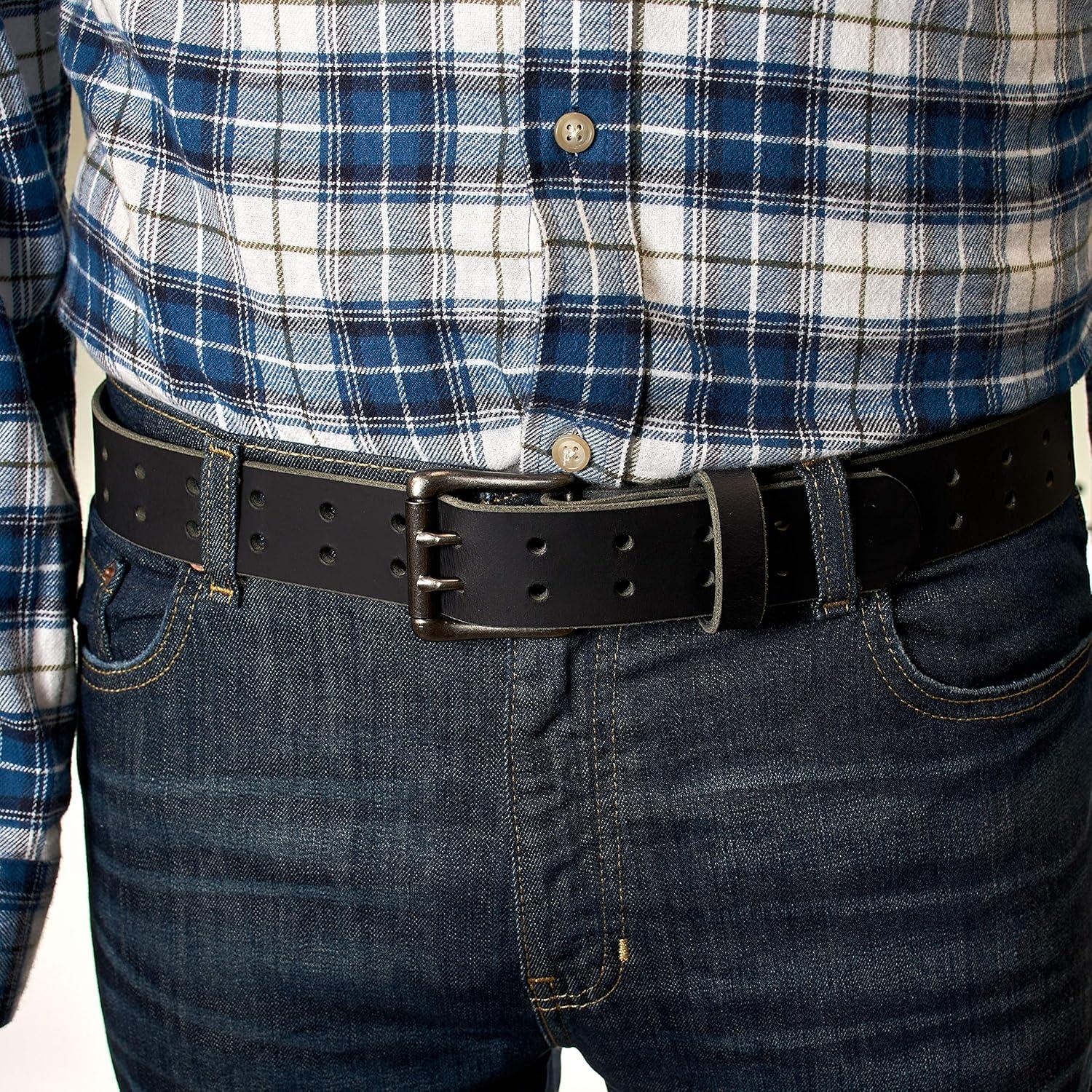 Cinturón de Cuero Clásico Hombre Doble Punta 3.81 cm