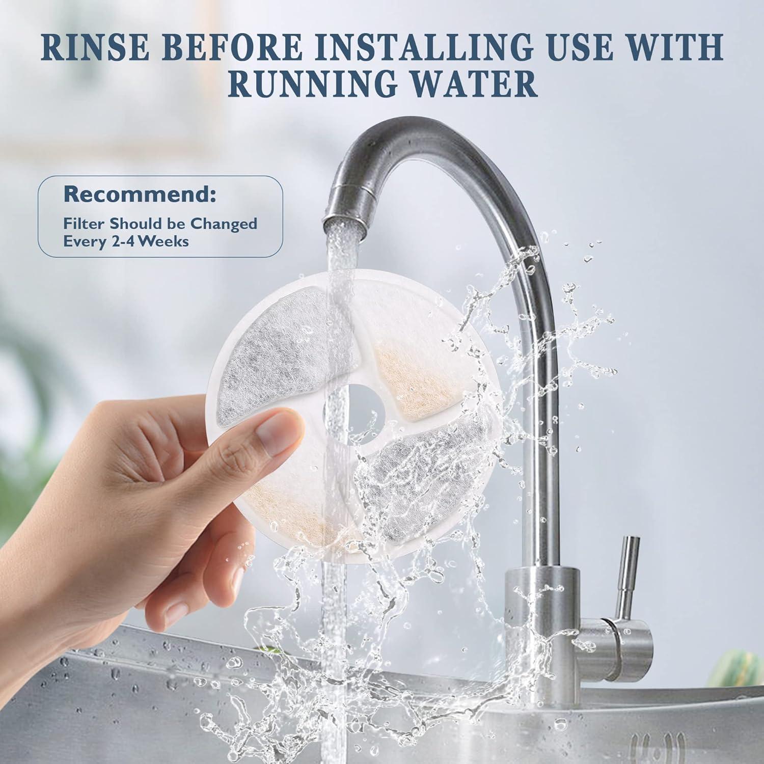 Filtros de Reemplazo ZALBYUY para Fuente de Agua Gatos - 4 Piezas