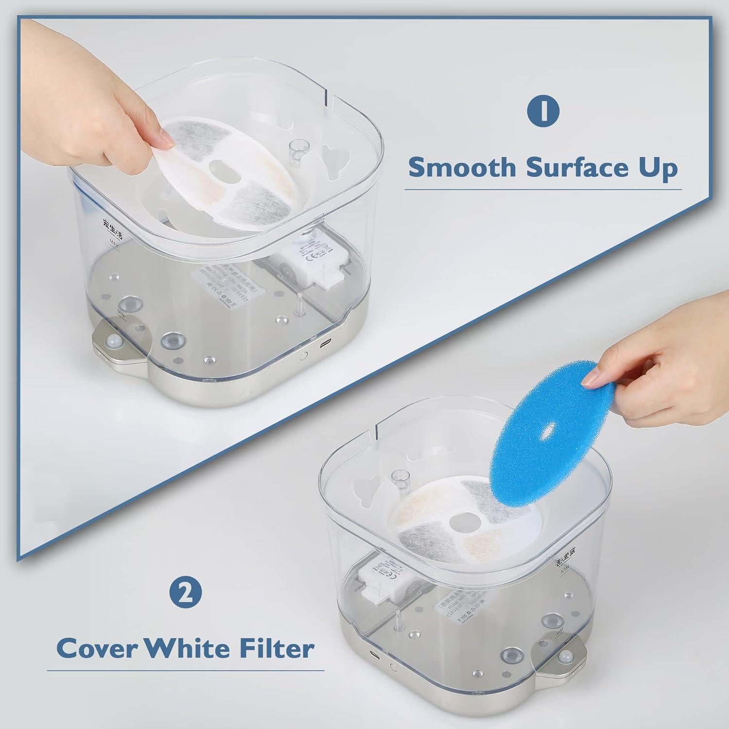 Filtros de Reemplazo ZALBYUY para Fuente de Agua Gatos - 4 Piezas