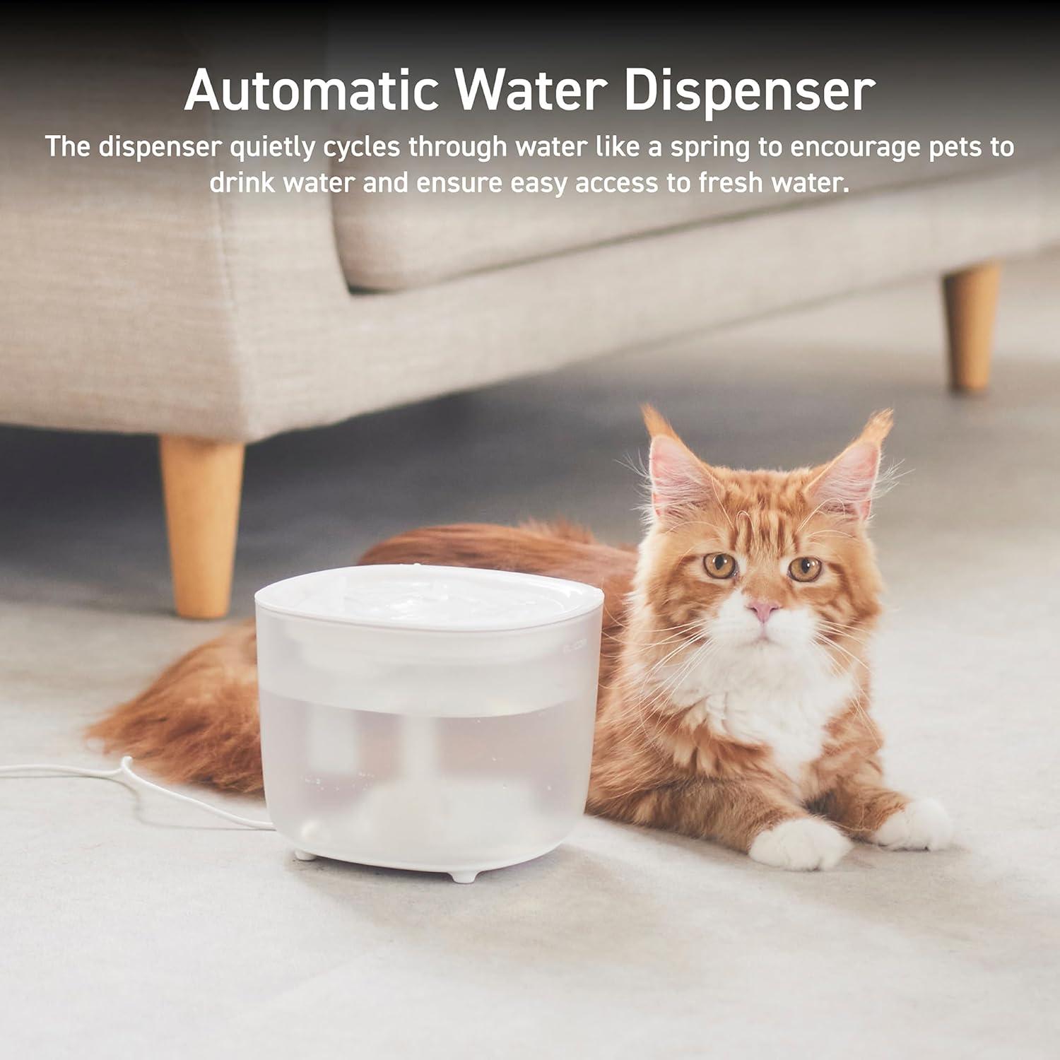 Fuente de Agua Silenciosa Elecom 2L para Gatos y Perros