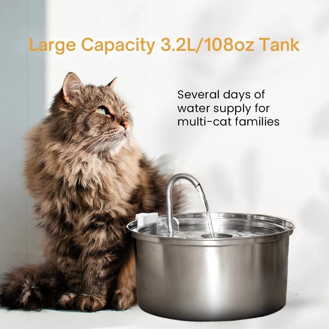 Fuente de Agua Inalámbrica KittySpout 4L Acero Inoxidable