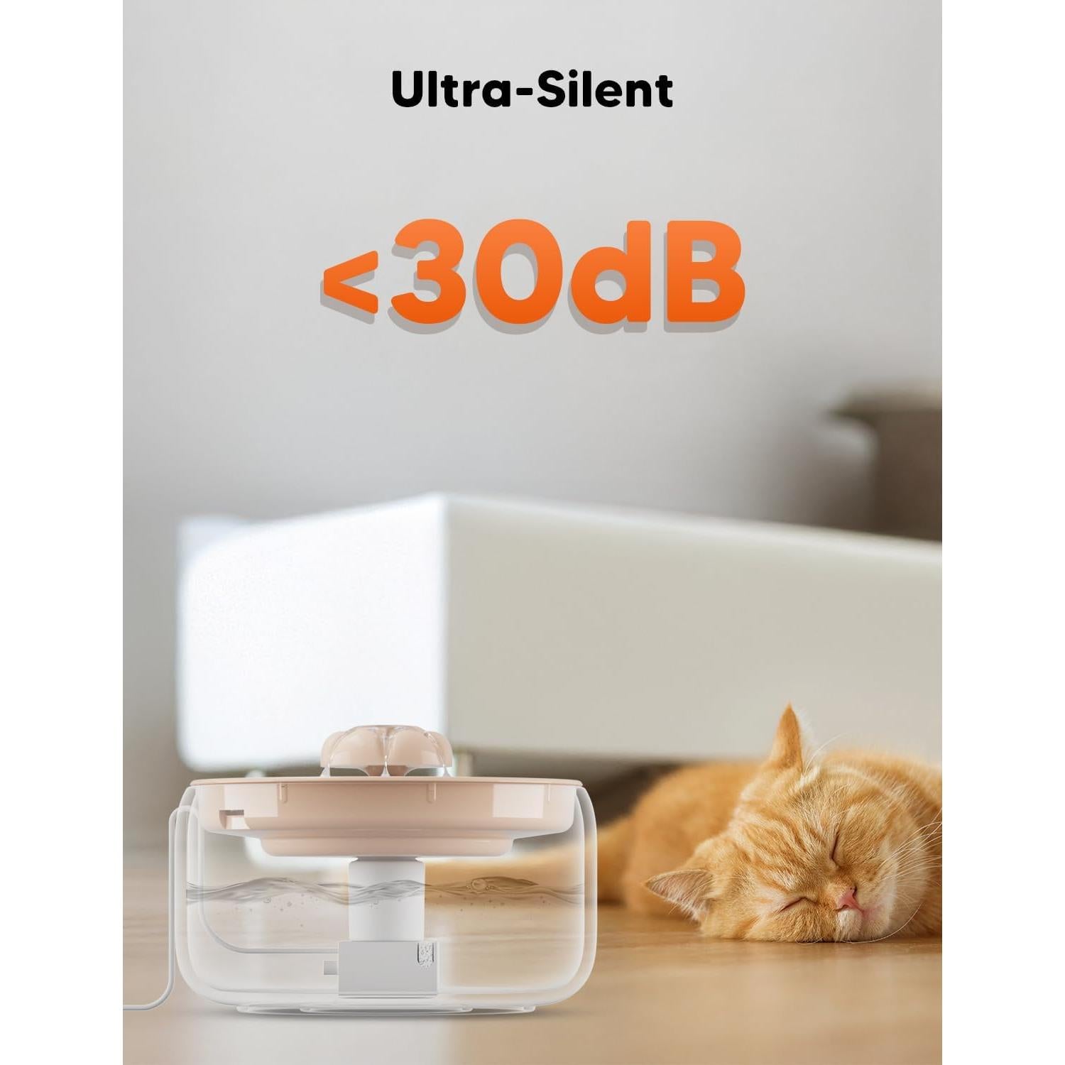 Bomba de Reemplazo WOPET W03 Lite para Fuente de Agua Gatos