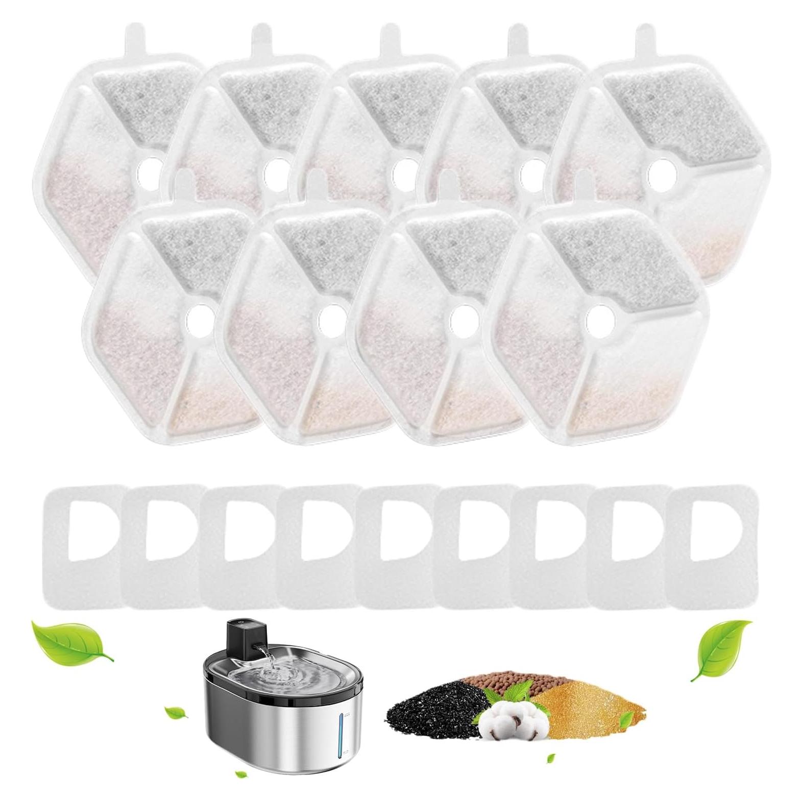 Filtro de Agua para Gatos Jsjyuan 9+9 Reemplazos 152oz