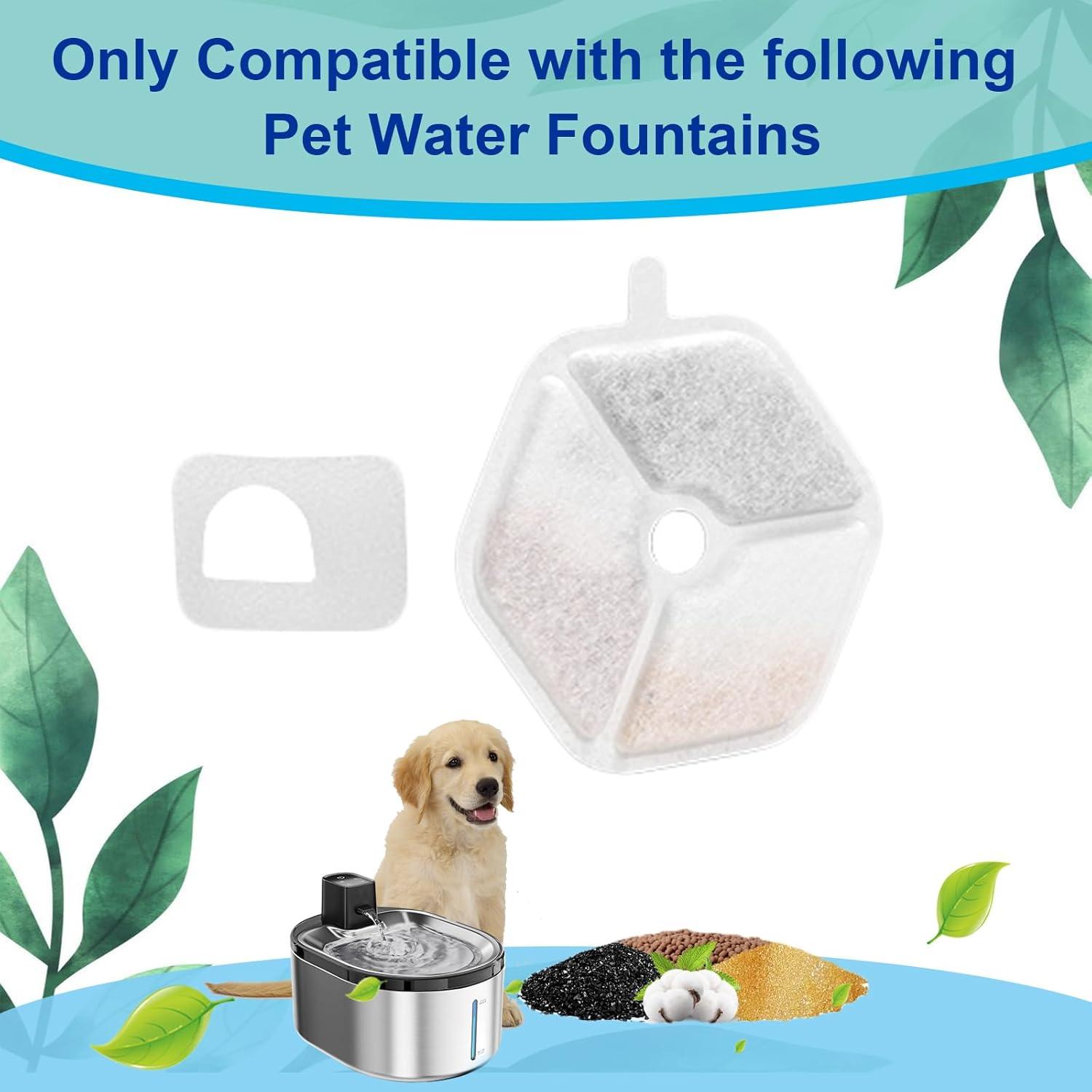 Filtro de Agua para Gatos Jsjyuan 9+9 Reemplazos 152oz