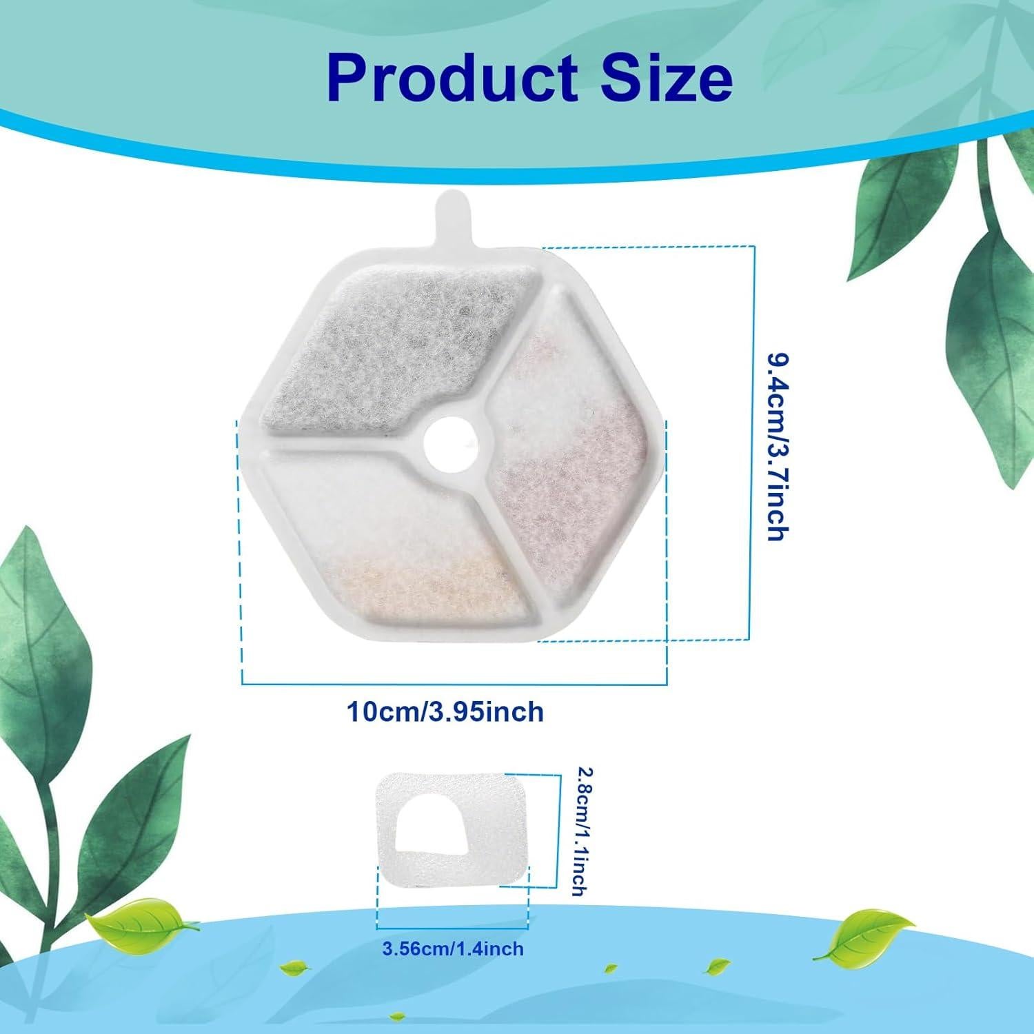 Filtro de Agua para Gatos Jsjyuan 9+9 Reemplazos 152oz