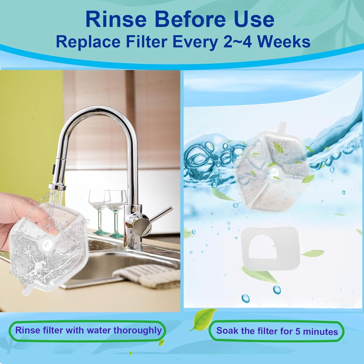 Filtro de Agua para Gatos Jsjyuan 9+9 Reemplazos 152oz