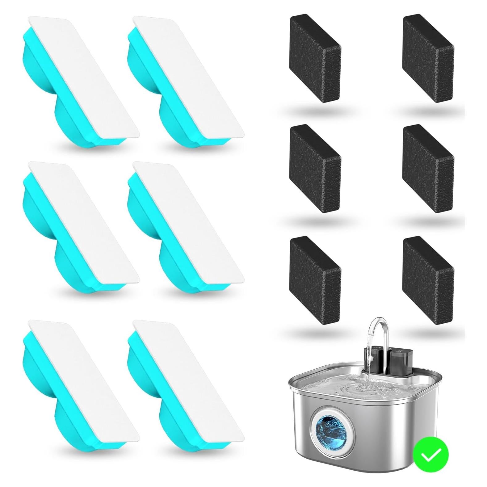 Filtros y Esponjas para Fuente de Agua para Gatos Lawfery 6 Pzs