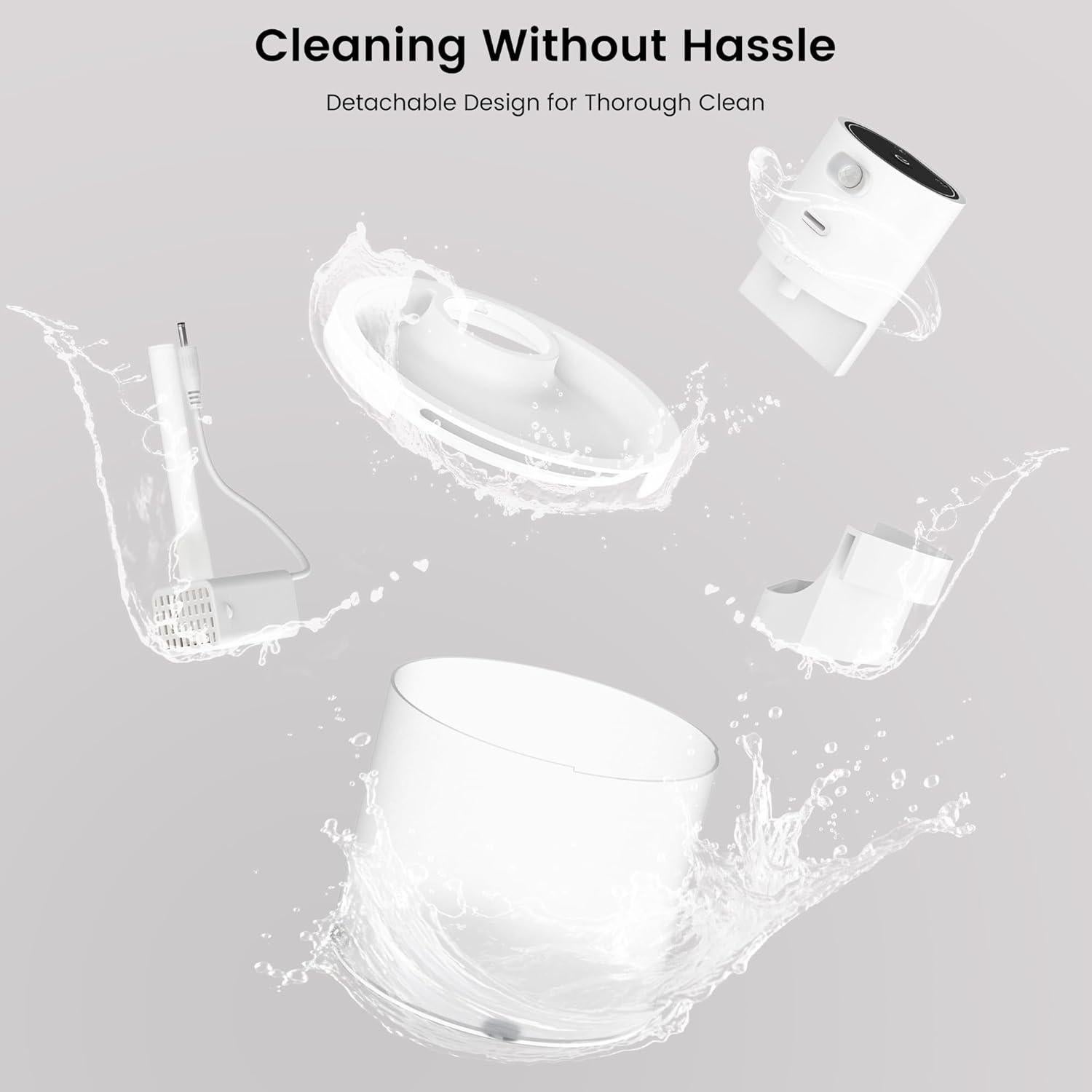 Fuente de Agua Inalámbrica para Gatos Dexmary 2.2L Batería 4000mAh