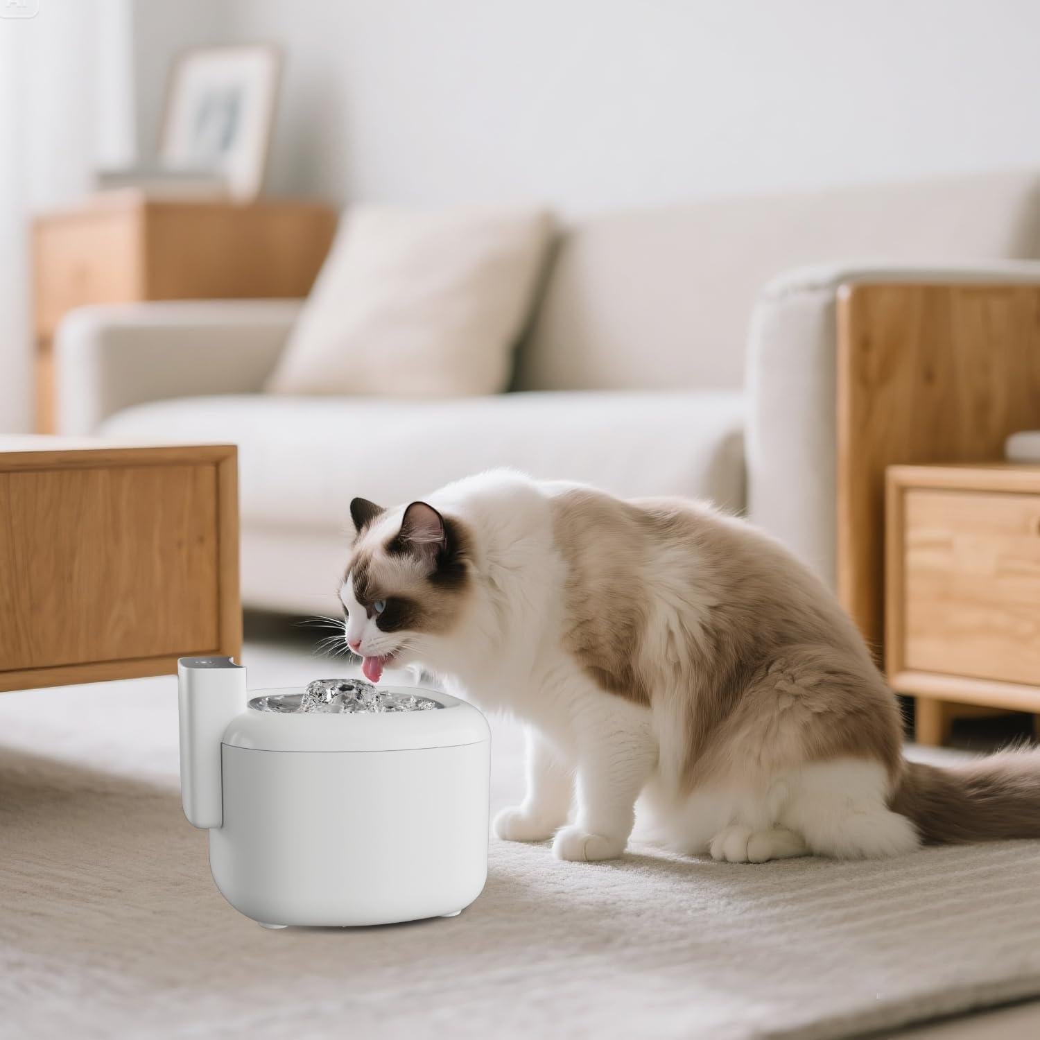 Fuente de Agua Inoxidable Pawinner 1.8L para Gatos Silenciosa