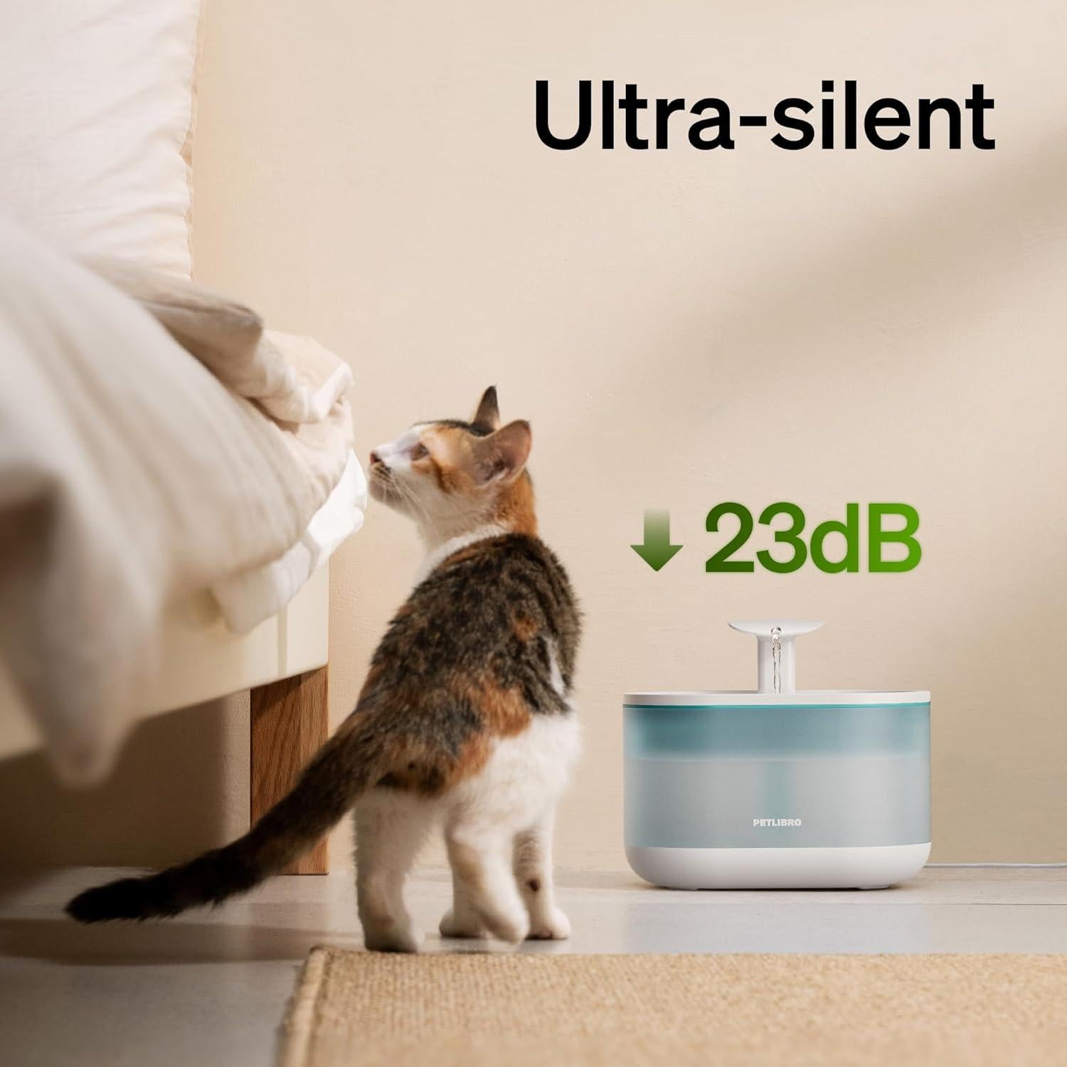 Fuente de Agua para Gatos PETLIBRO 2.1L Ultra Silenciosa