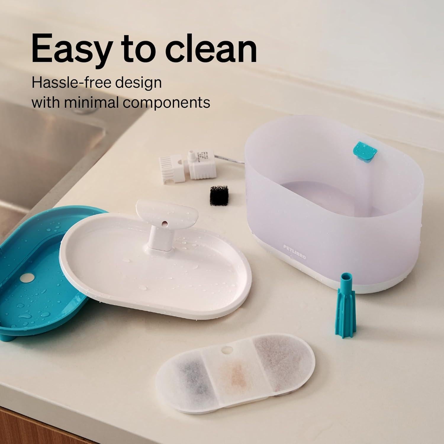 Fuente de Agua para Gatos PETLIBRO 2.1L Ultra Silenciosa