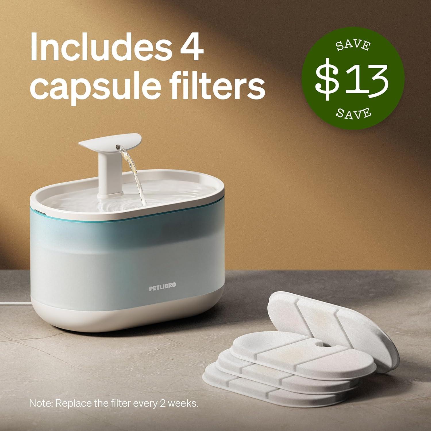 Fuente de Agua para Gatos PETLIBRO 2.1L Ultra Silenciosa