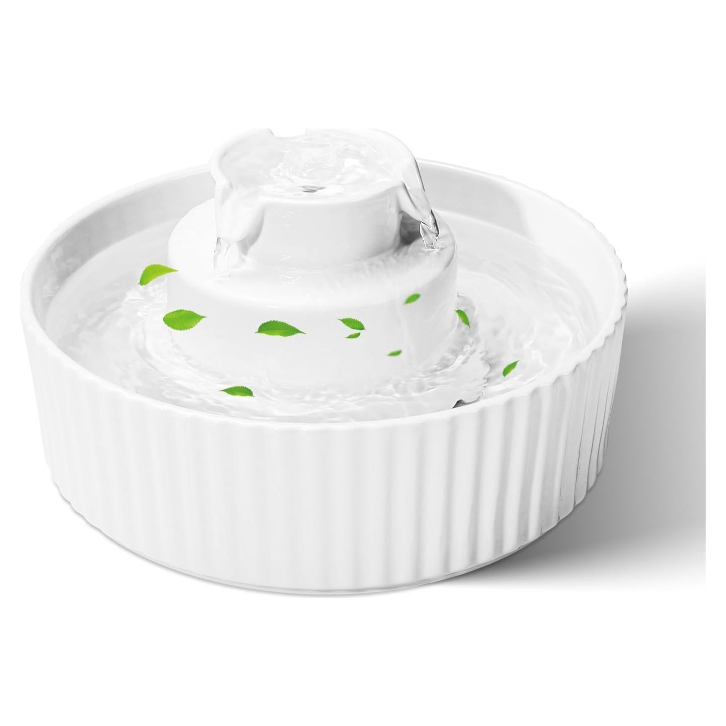 Fuente de Agua Automática Cerámica SgurFin 2.1L para Gatos y Perros