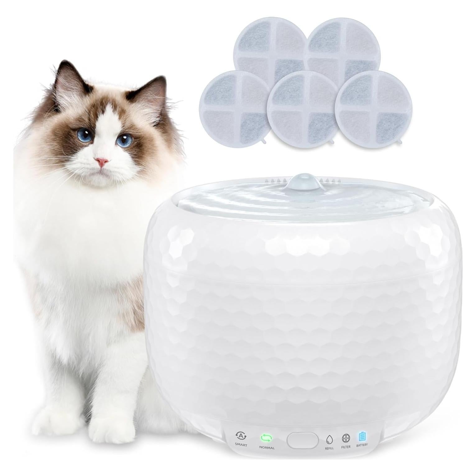 Fuente de Agua Inalámbrica LIFETAIL 1.8L para Gatos y Perros