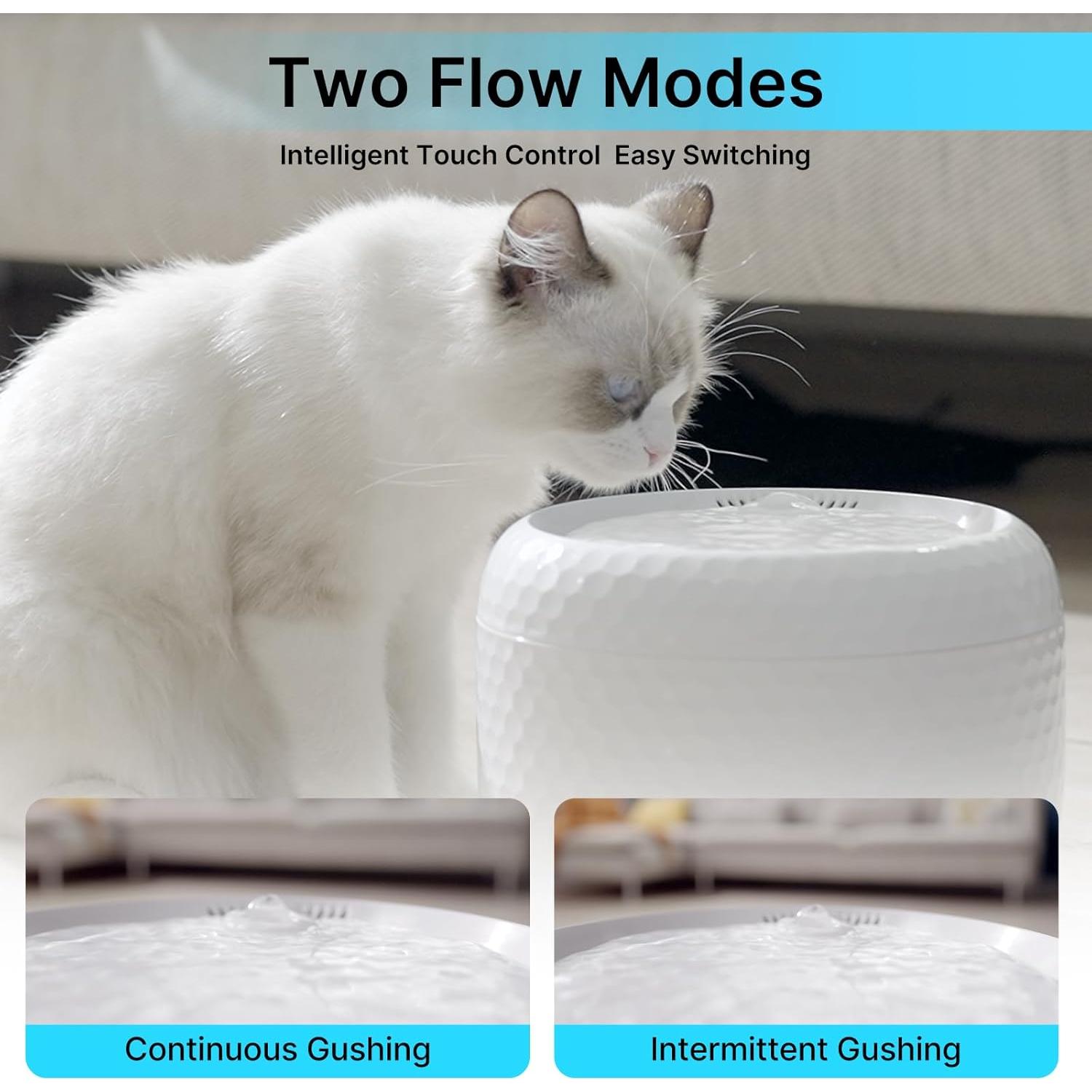 Fuente de Agua Inalámbrica LIFETAIL 1.8L para Gatos y Perros