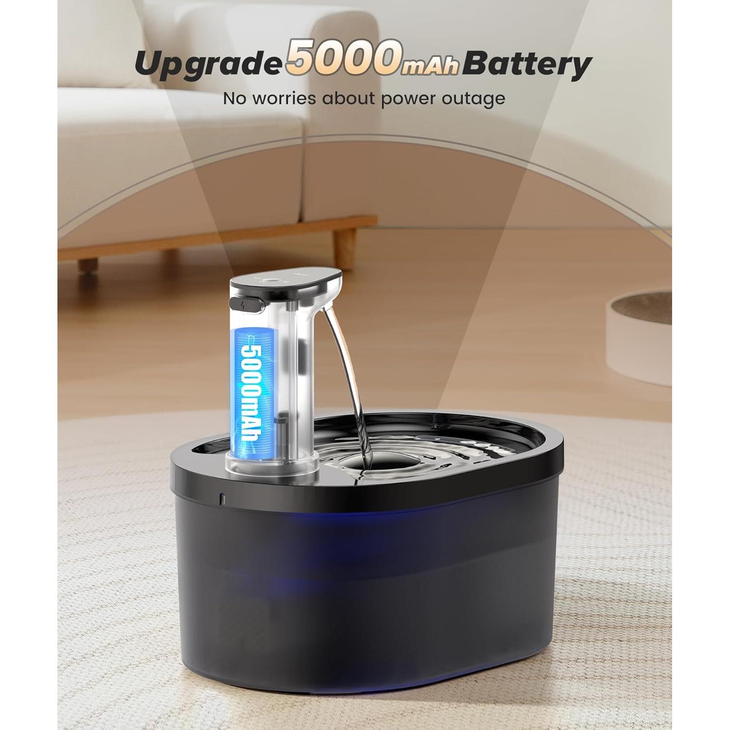 Fuente de Agua Inalámbrica para Gatos Shandus 3L Batería 5000mAh