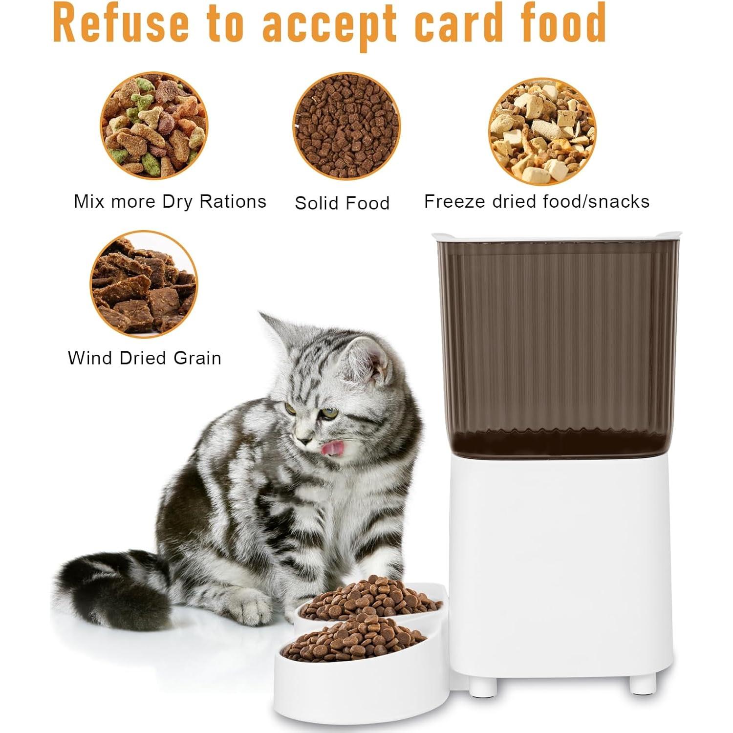 Comedero Inteligente para Mascotas Goodliest 5L Doble Cuencos WiFi