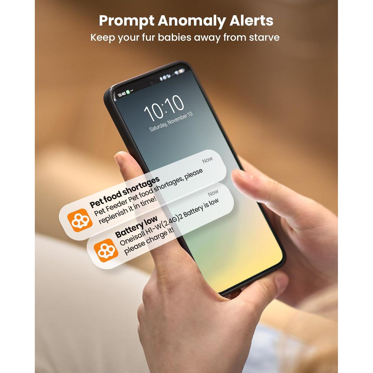 Comedero Automático para Gatos Oneisall WiFi 5L 100 Días