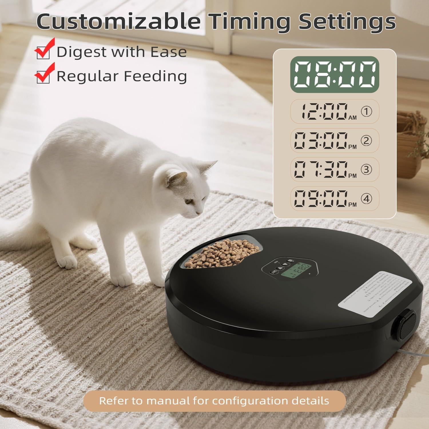 Dispensador Automático de Comida ITSCUTE para Mascotas 5 Comidas