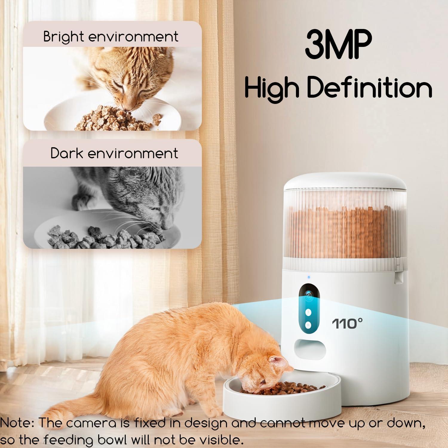 Alimentador automático de gatos Faroro TD20 con cámara 3MP