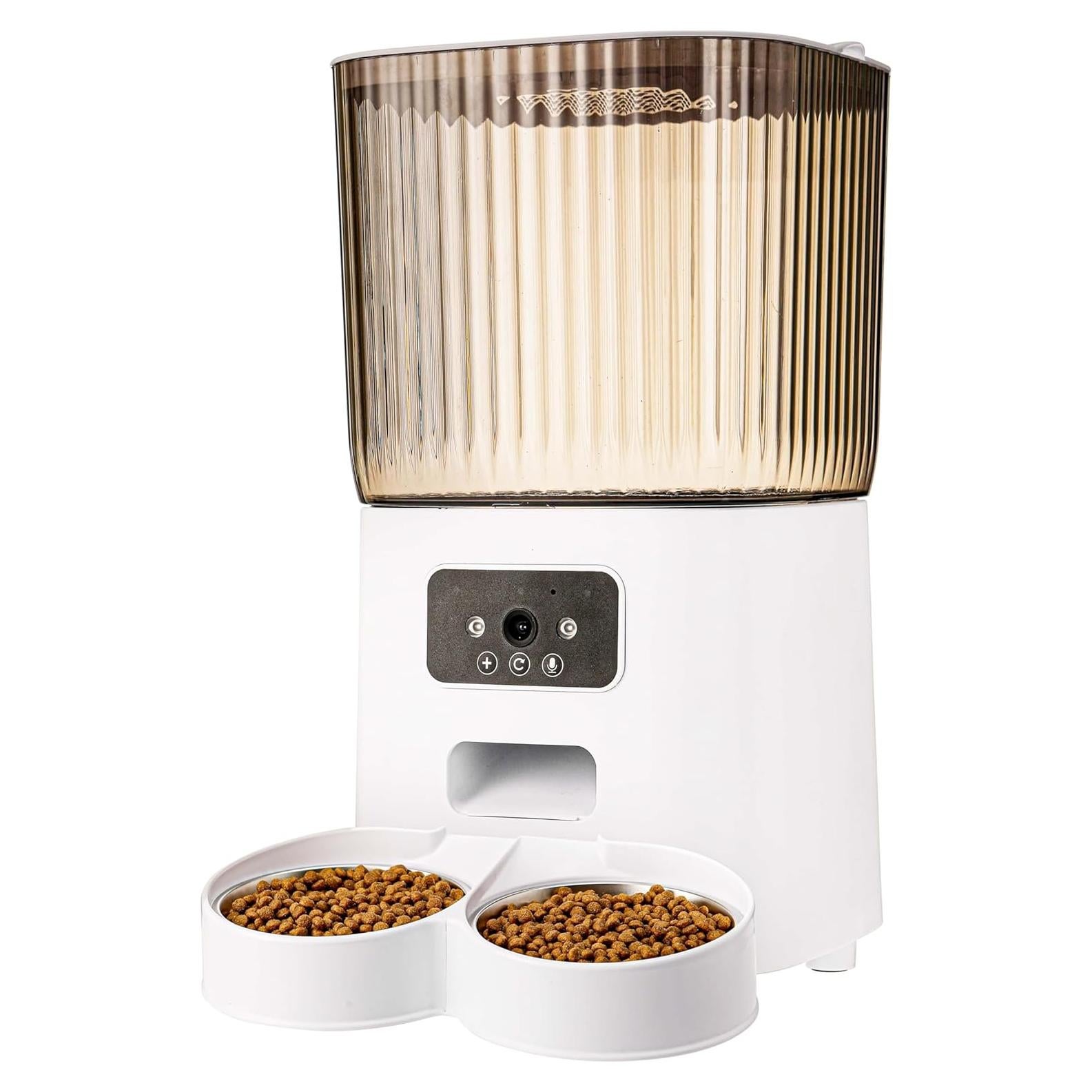 Comedero Automático para Perros Yiwu 5L Doble Bowl con Cámara