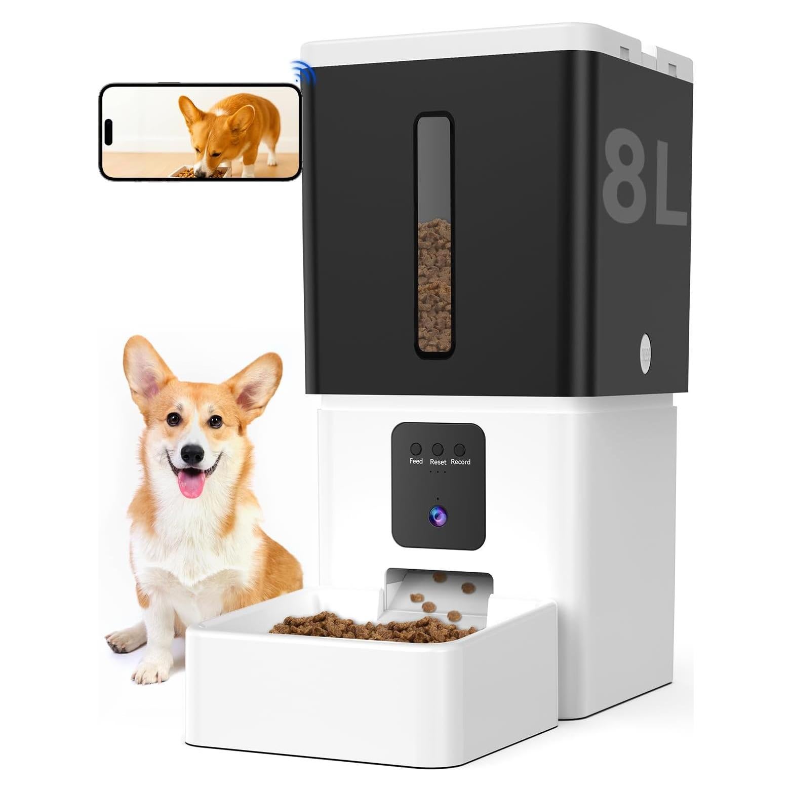 Comedero Automático para Perros UTCG S15 8L con Cámara HD