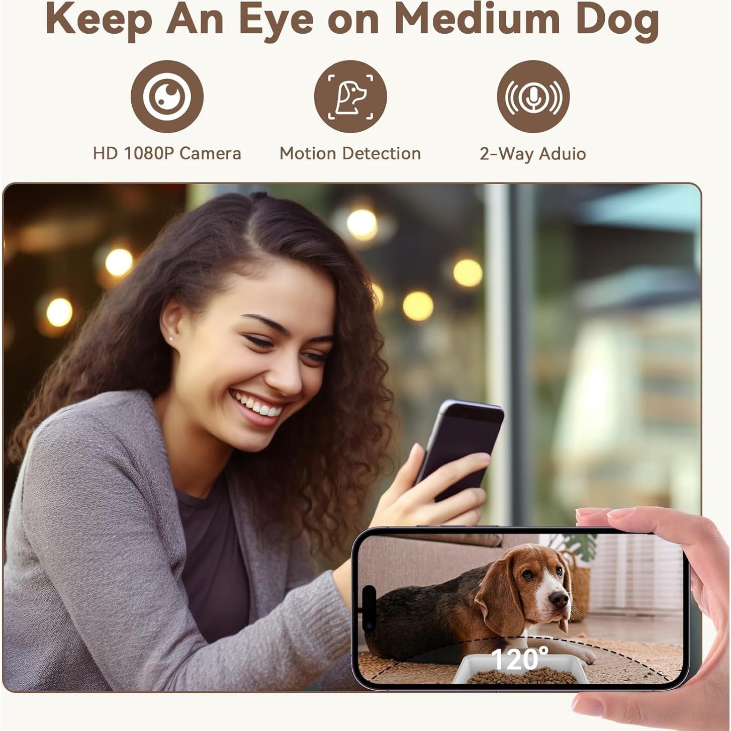 Comedero Automático para Perros UTCG S15 8L con Cámara HD