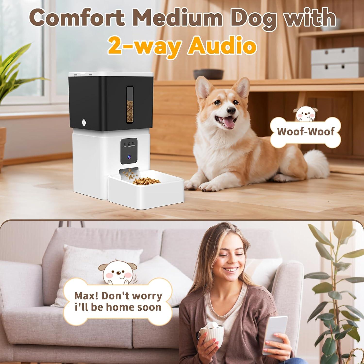 Comedero Automático para Perros UTCG S15 8L con Cámara HD