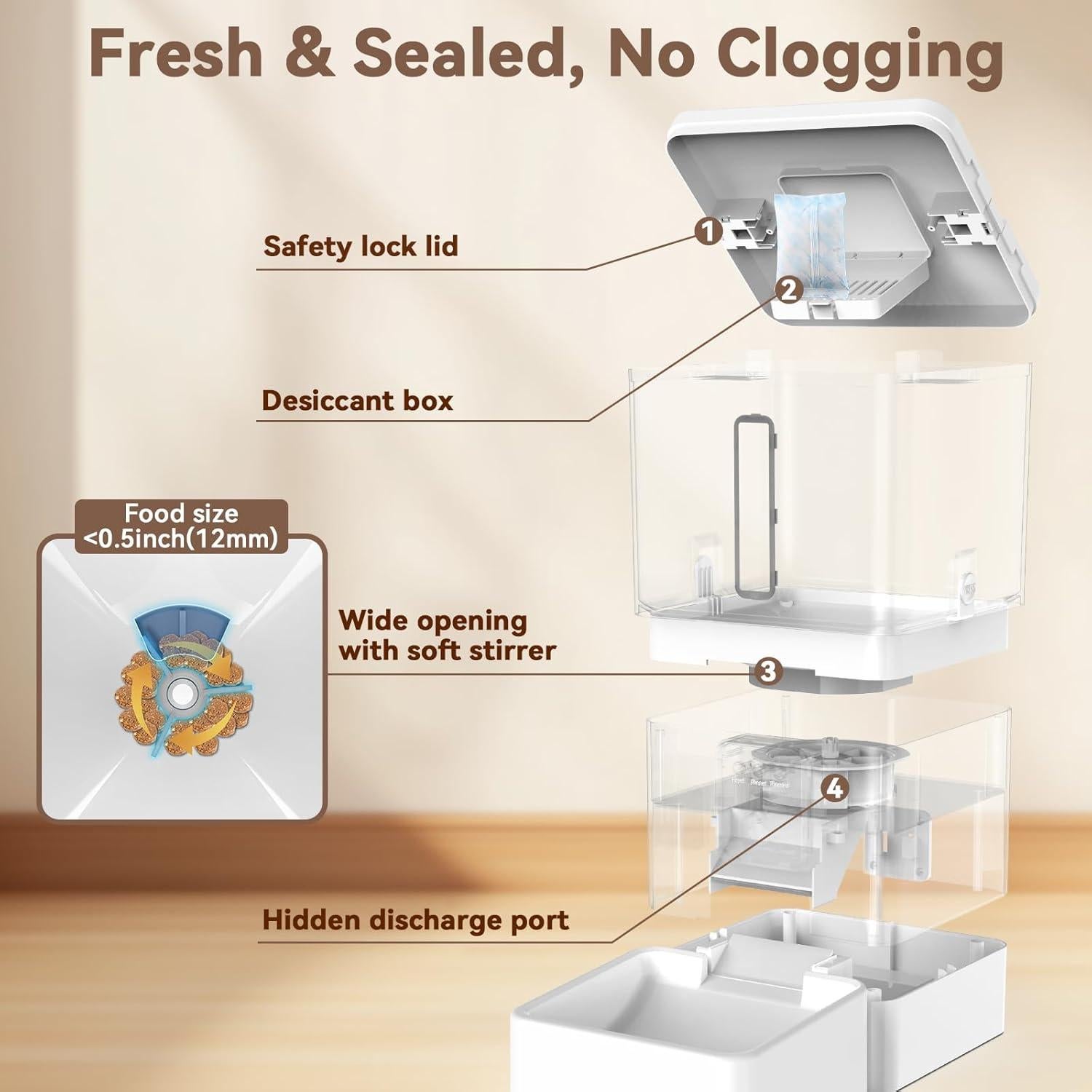 Comedero Automático para Perros UTCG S15 8L con Cámara HD