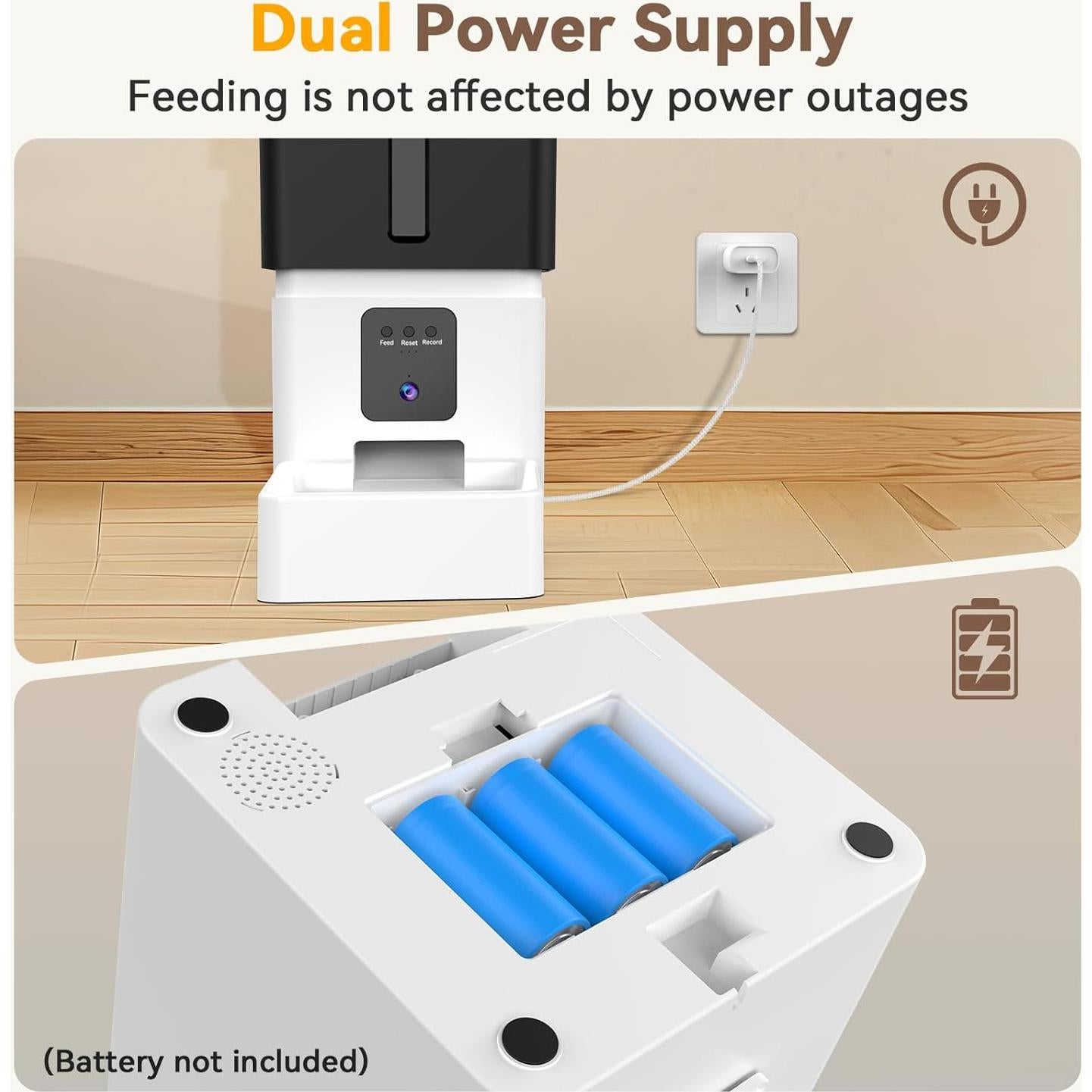 Comedero Automático para Perros UTCG S15 8L con Cámara HD