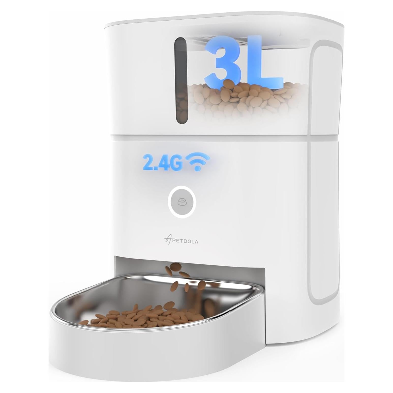 Dispensador Automático de Comida para Gatos APETDOLA 3L Wi-Fi