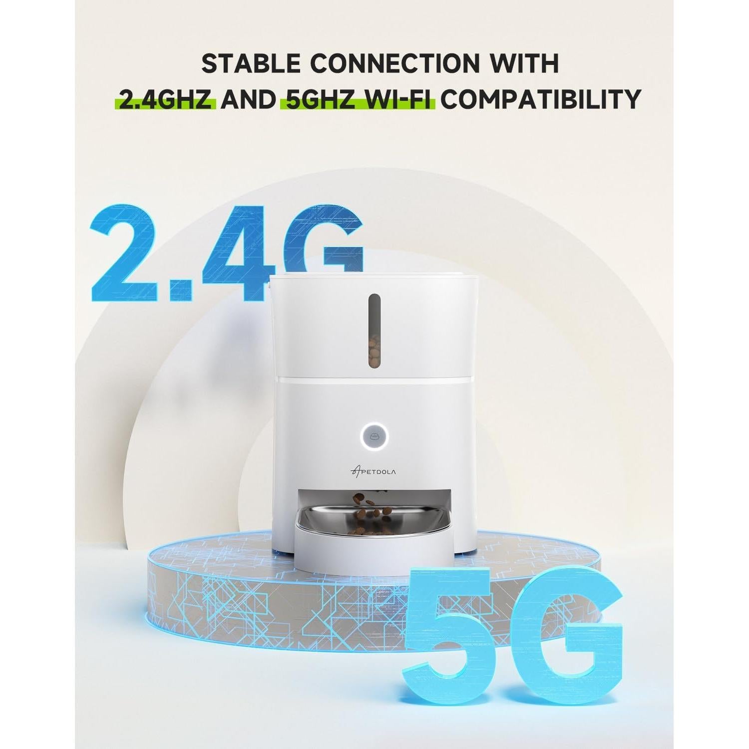 Dispensador Automático de Comida para Gatos APETDOLA 3L Wi-Fi