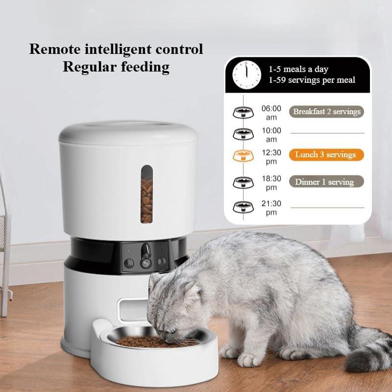 Comedero Automático Inteligente para Gatos y Perros 4L Blanco