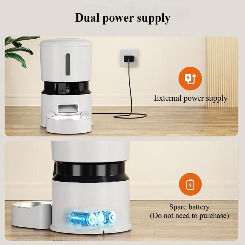 Comedero Automático Inteligente para Gatos y Perros 4L Blanco