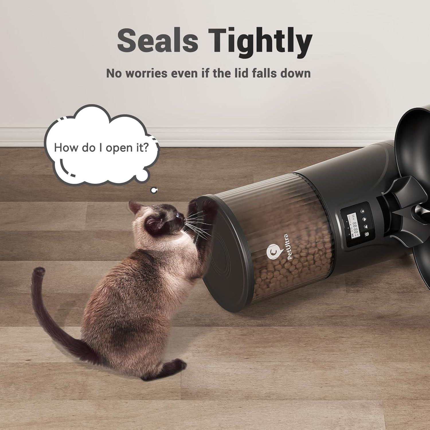 Comedero Automático Doble Petultra para Gatos 4L 2 Tazones