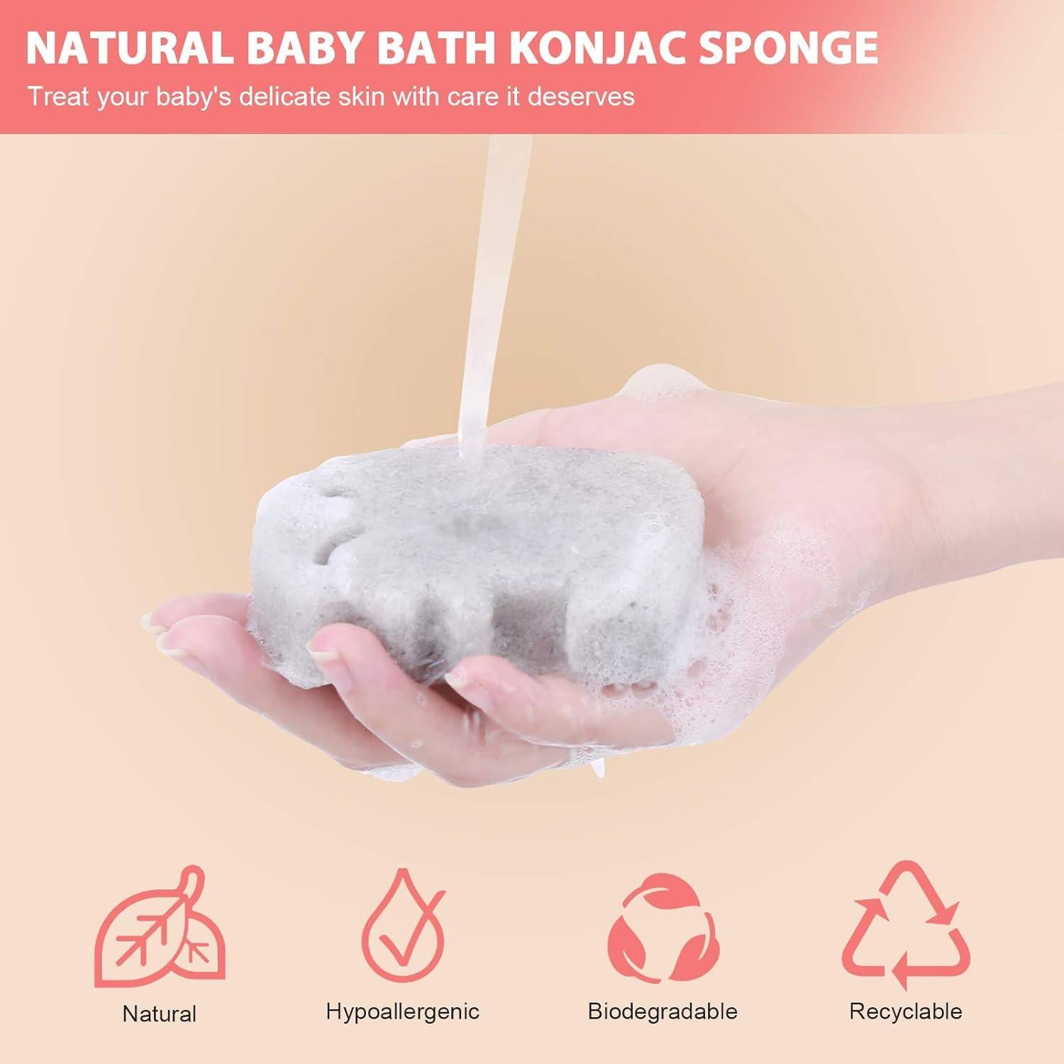 Esponjas de Baño Konjac para Bebés KECUCO - 5 Piezas