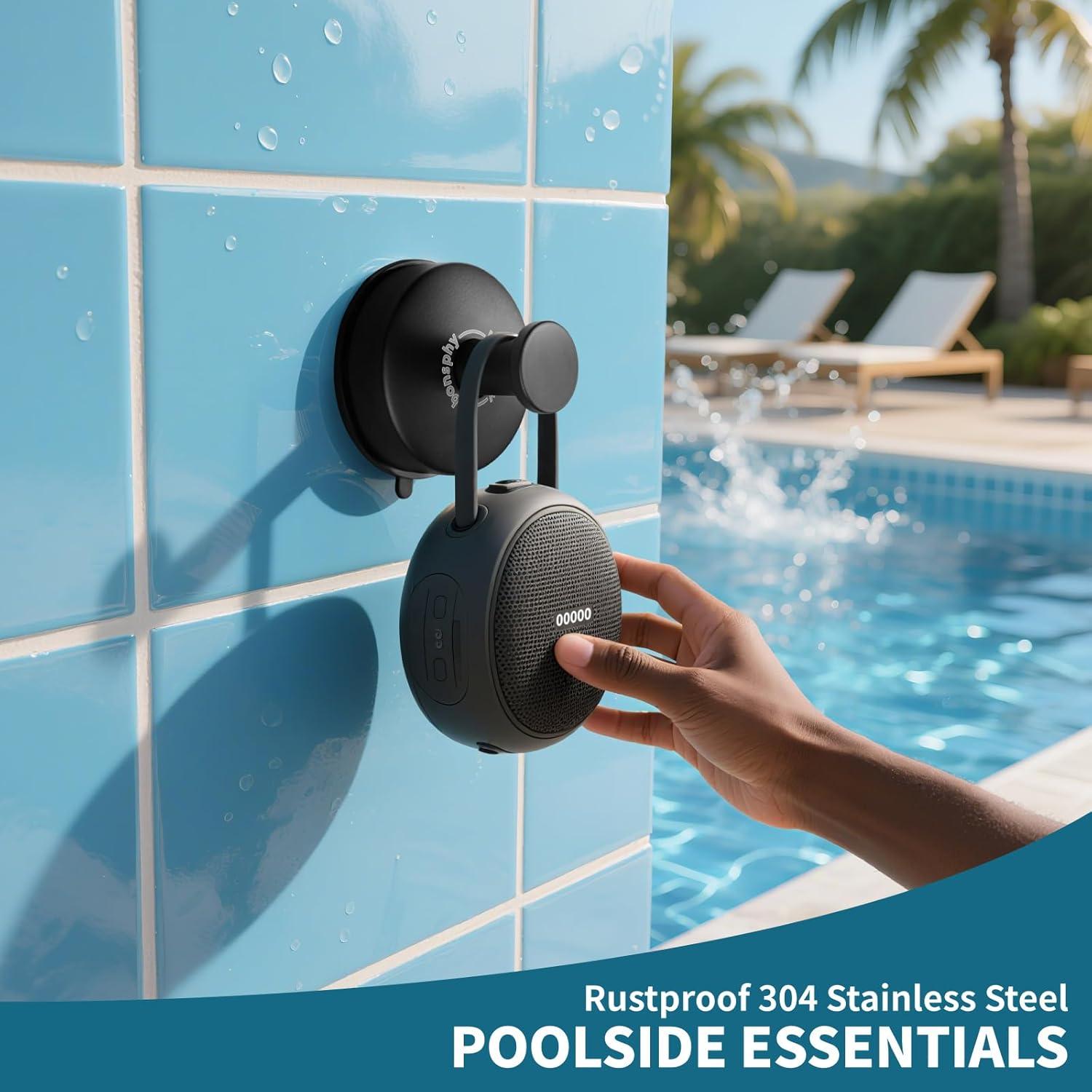 Ganchos de Ventosa para Toallas Bonsphy - 2 Piezas Negro Mate