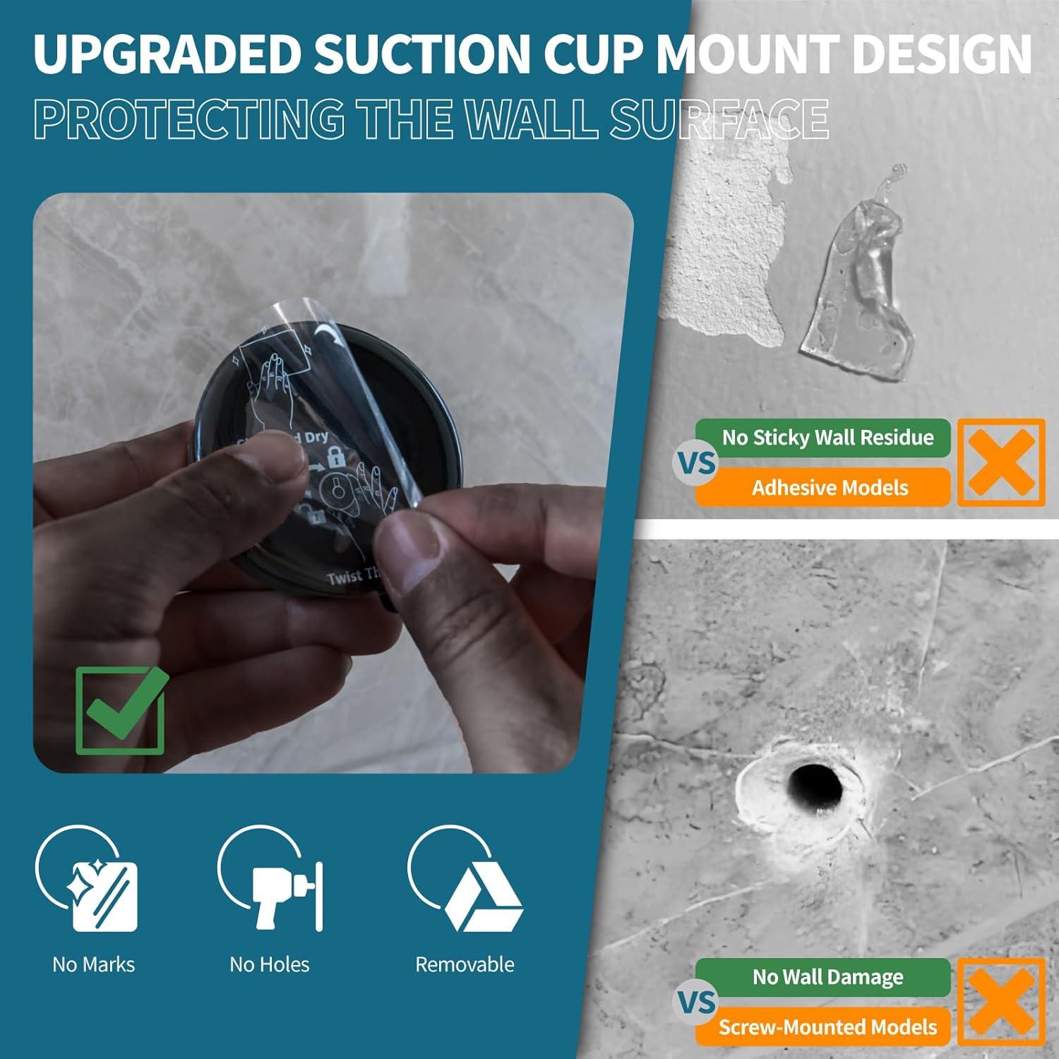 Ganchos de Ventosa para Toallas Bonsphy - 2 Piezas Negro Mate