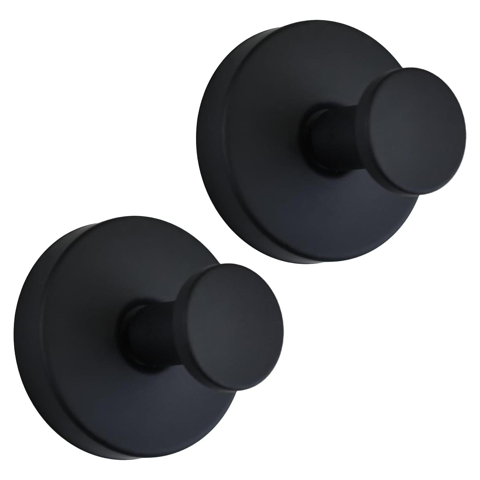 Ganchos de Ventosa AuraHaven 2 Unidades Negro Mate 5 kg