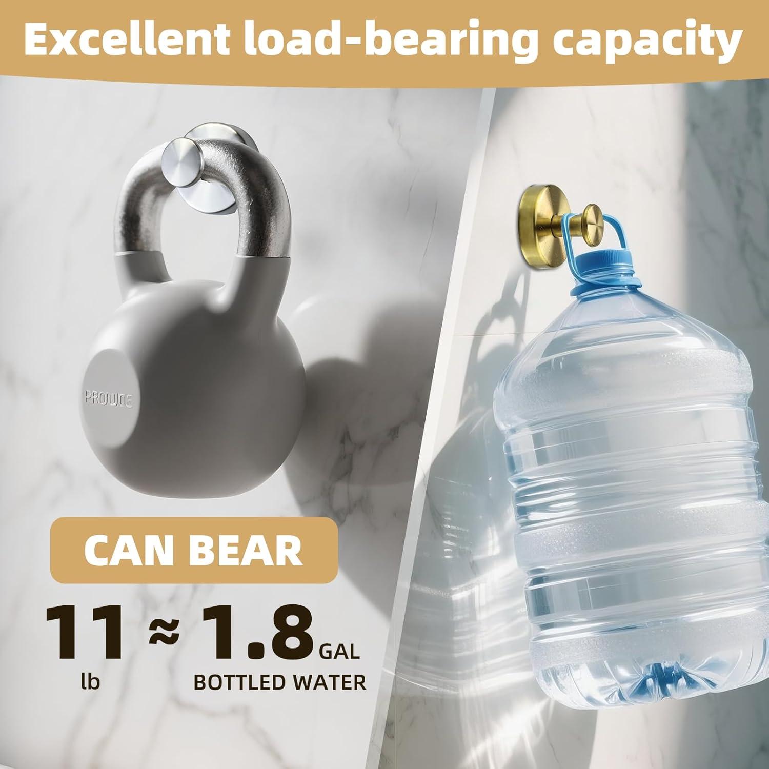 Ganchos de Ventosa AuraHaven 2 Unidades Negro Mate 5 kg