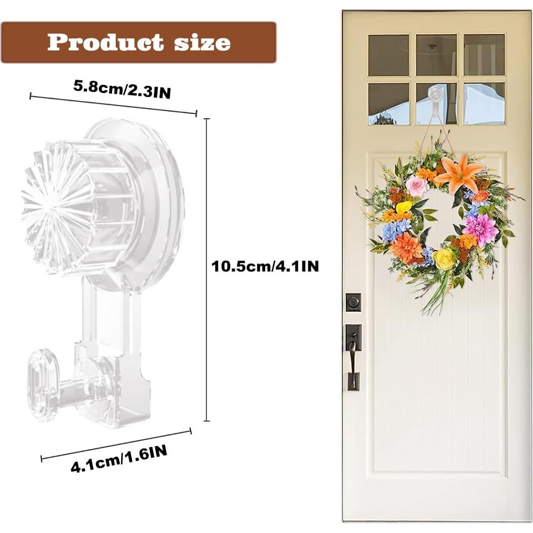 Paquete de 2 Ganchos de Ventosa MrAthlet 10.41x6.9cm 22kg