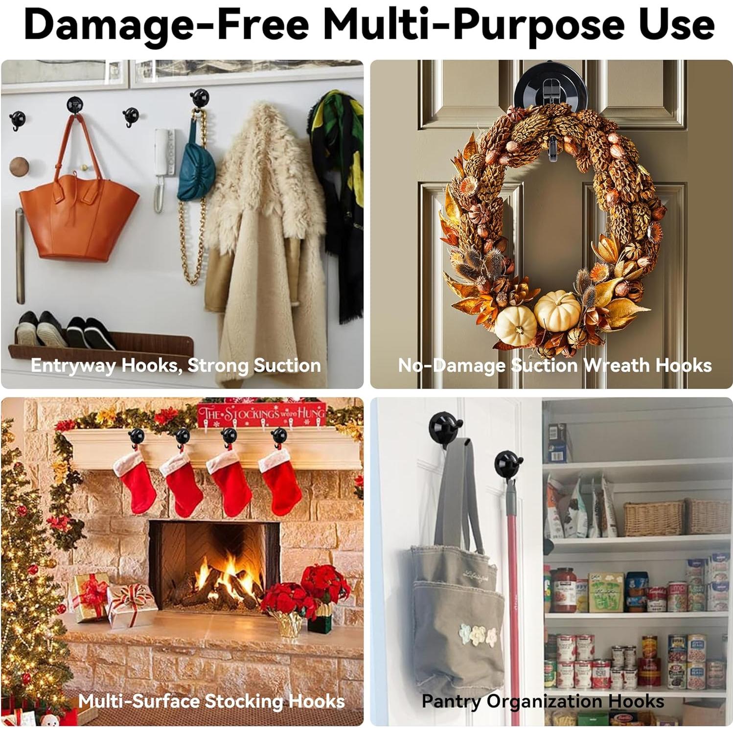 Ganchos de Pared Audend, 5 Piezas, Soporte de Ventosa 4.1 kg